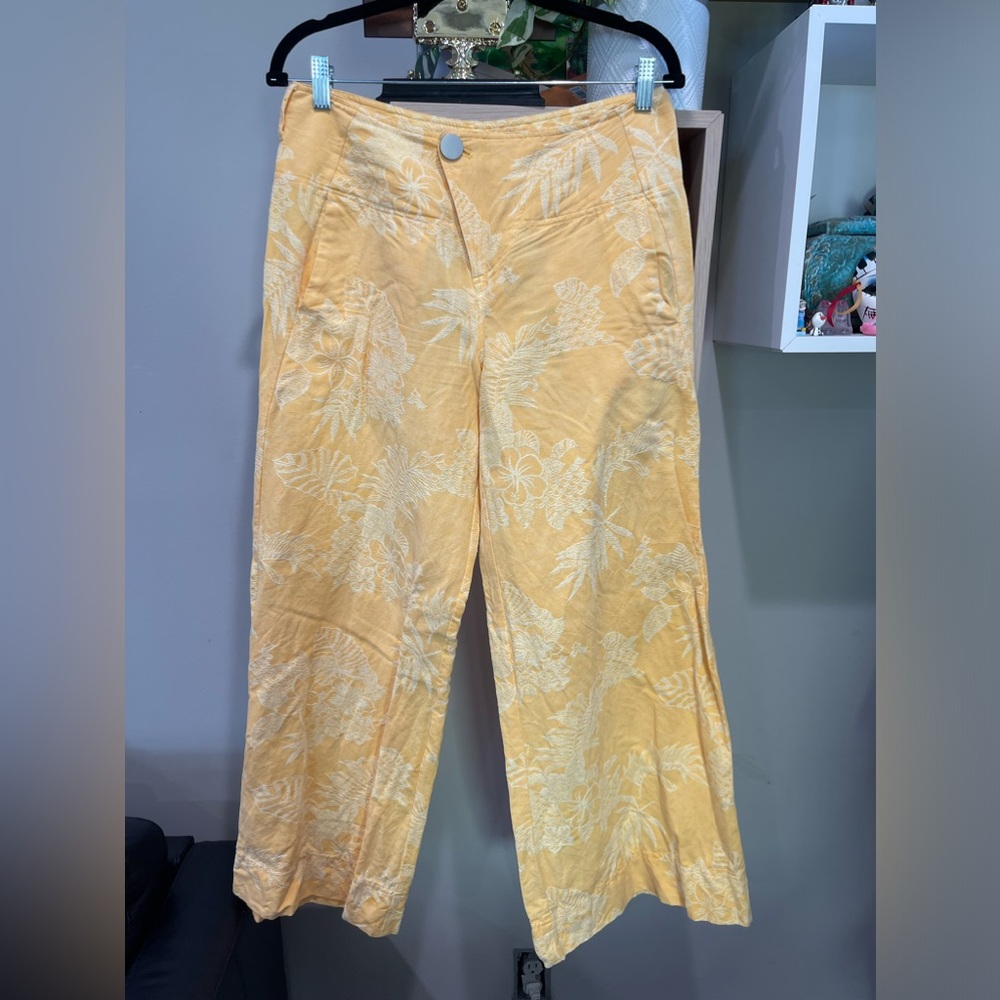 METROSTYLE WIDE LEG EMBROIDERED PANTS